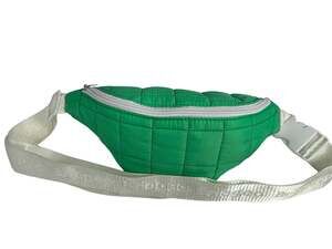 Briogeo Green Quilted Puffer Belt Bag Fanny Pack